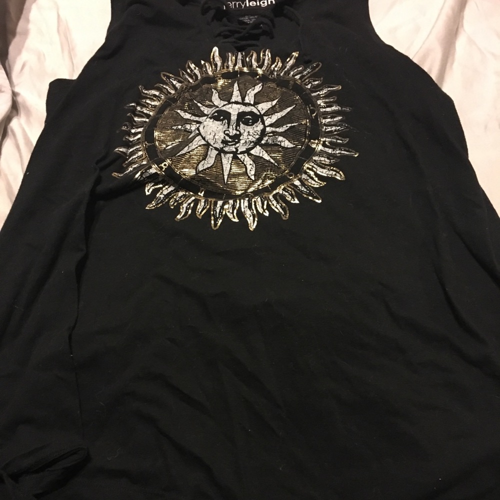Black top with sun and laces up front
